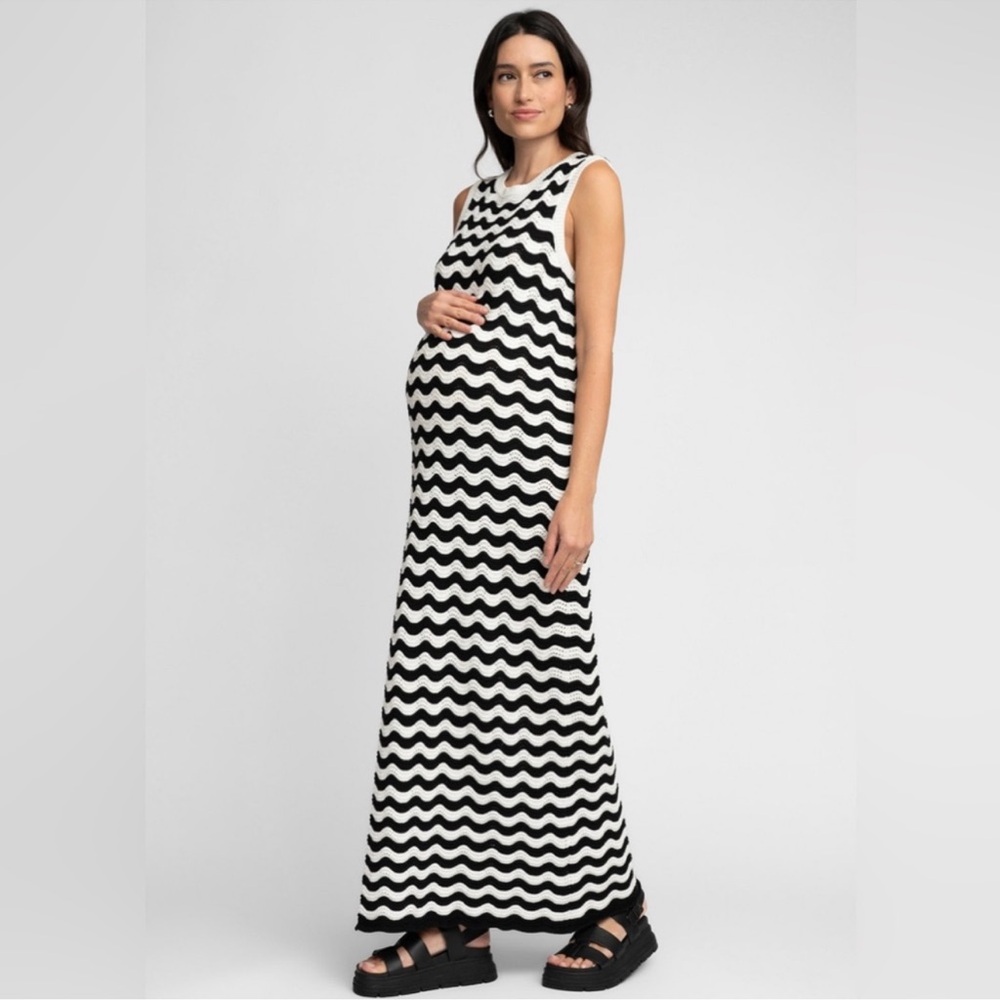 Seraphine Maternity Wave Stitch Knit Dress